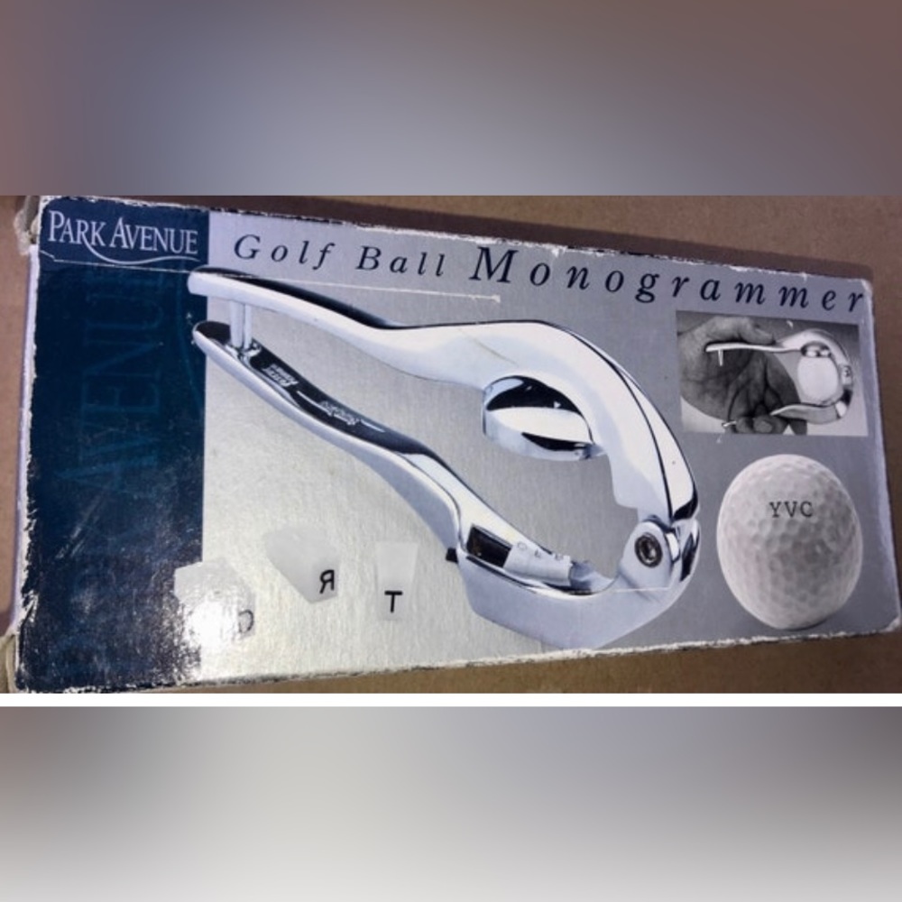 Unused in Original Box PARK AVENUE Golf Ball Monogrammer New Old Stock